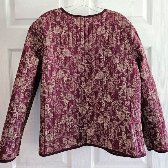 Pure Jill J Jill Jacket Women PL Paisley Reversible Quilted Almond Folklore Boho - Picture 7 of 7